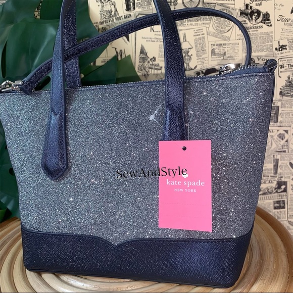 NWT Kate Spade Lola Glitter Satchel Crossbody bag - Picture 5 of 9